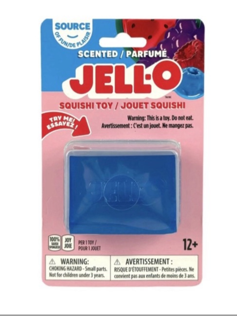JELL-O Blue SQUISHY TOY Scented Sensory Fidget Squeeze Viral Stress Reliever